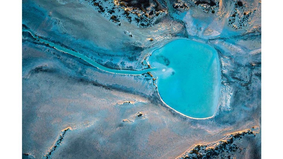 Aerial Category Winner, Heather McNeice, Shark Bay from above.