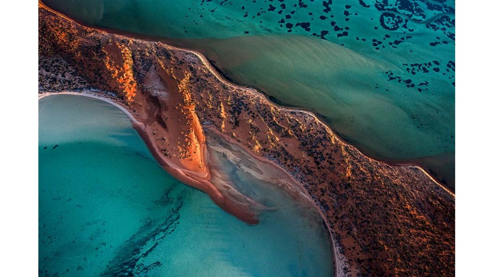 Aerial Category Winner, Heather McNeice, Shark Bay from above.