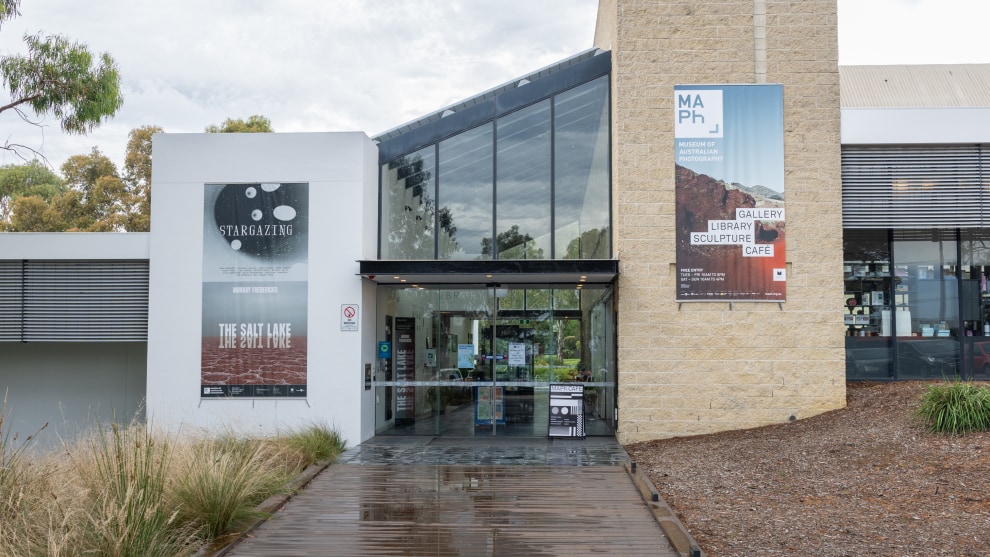 The main entrance. MAPh is situated in landscaped grounds in Wheelers Hill Victoria. Image: TL