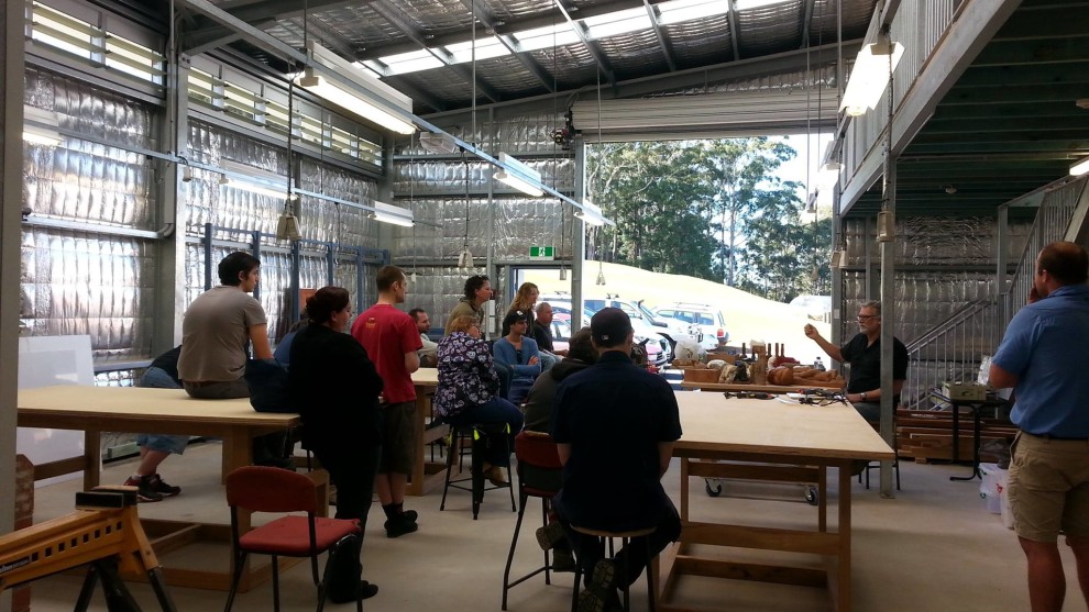 John Van Der Kolk's annual carving workshop getting underway.