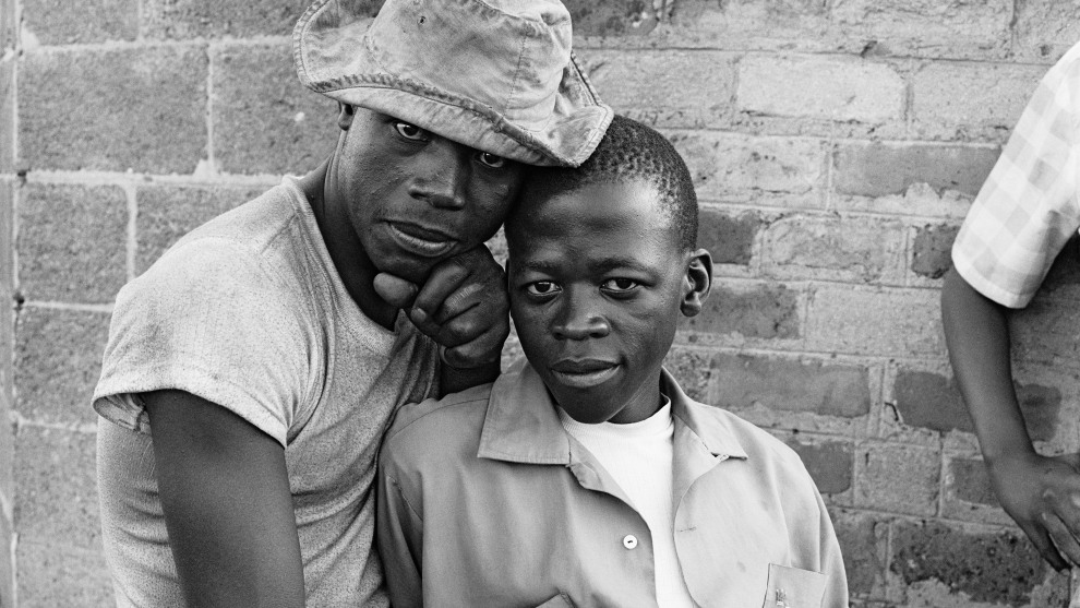 David Goldblatt, Young men with dompas (an identity document that every African had to carry), White City, Jabavu, Soweto (2_13545)
1972. Image courtesy the artist and Goodman Gallery, Johannesburg &copy; the artist
