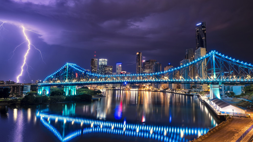 Storey Bridge, Brisbane, Qld. This was the one that almost got away. Another cell moved across the city the evening before and I missed every bolt between frames. At 3am the next morning another cell came through so I ventured back out and got this frame. Perseverance pays off sometimes. Nikon D810, 14-24mm f/2.8 @ 20mm, 30s @ f/11, ISO 100