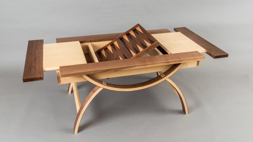 Games table by Ian Bromley, photo by Ashley Mackevicius.
