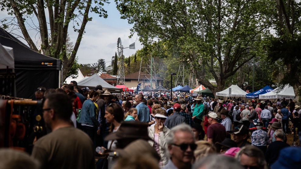 Crowd scene at Lost Trades Fair in Toowoomba, Qld in October 2019. Photo: Patrick Szewczuk