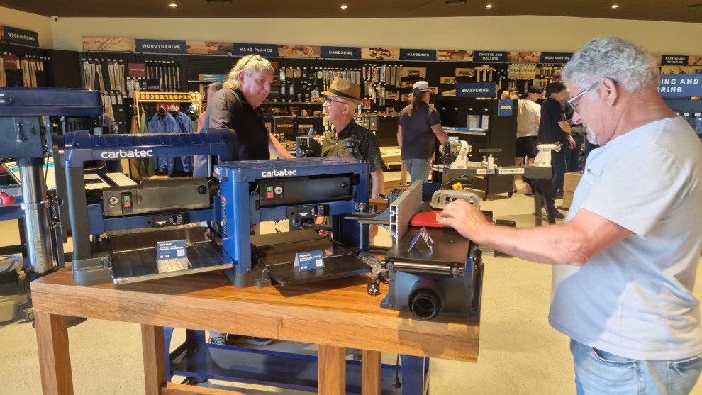 Machinery and tooling displayed in the one new retail space.