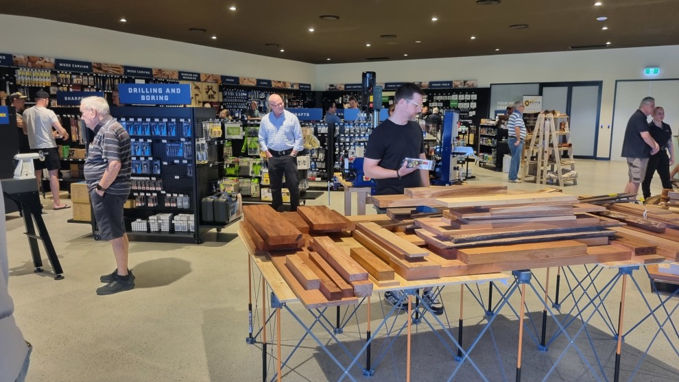 The new space is larger with integrated displays of hand tools, machinery, accessories, books and timber.