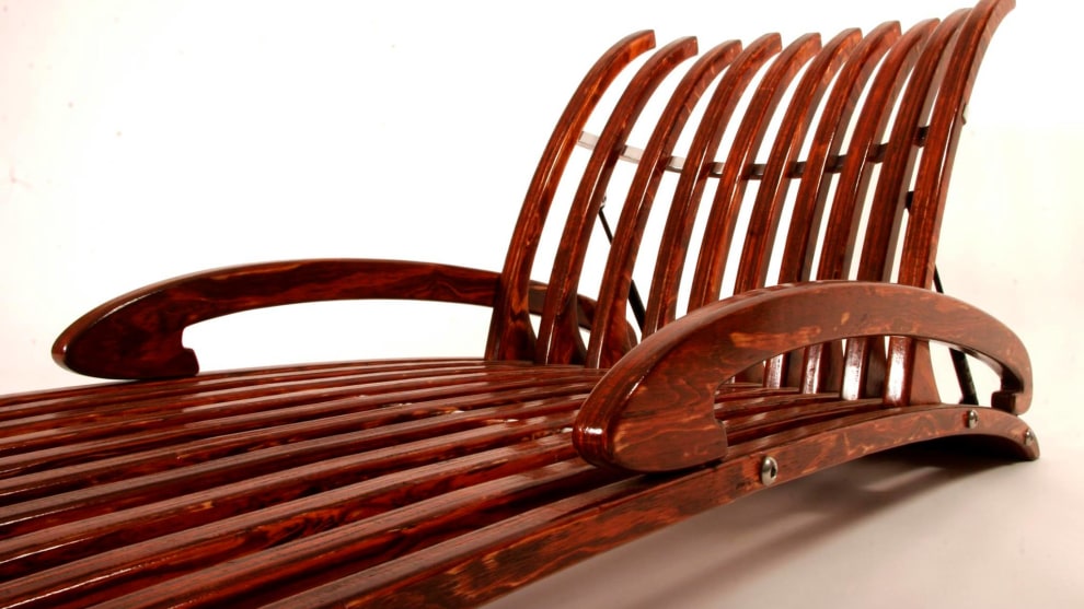 Past students work utilising gas struts for functionality whilst maintaining elegance in form.