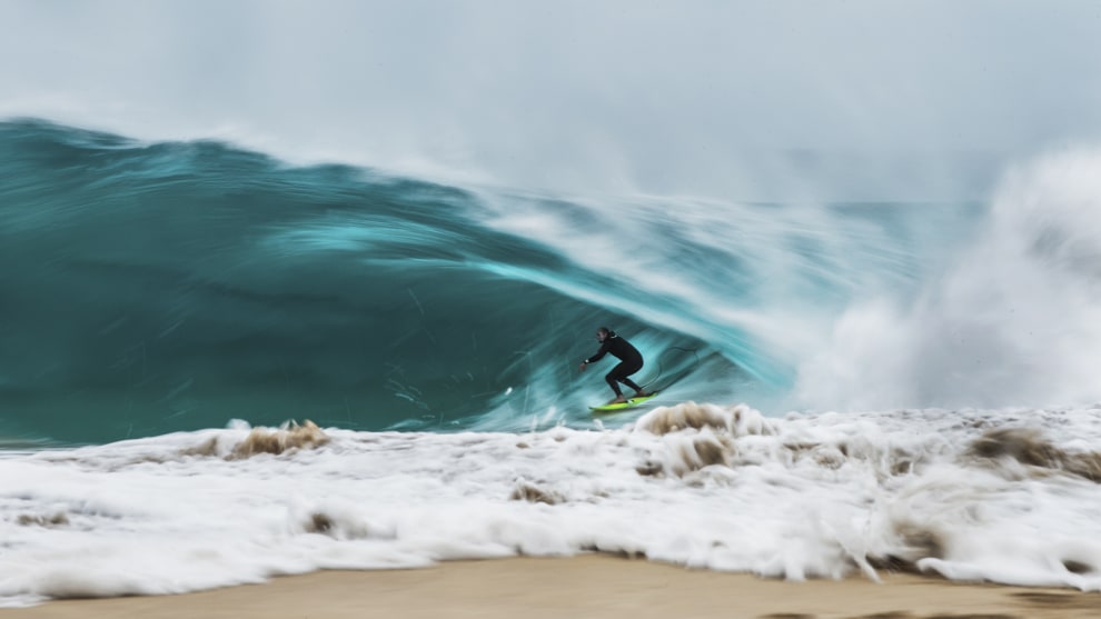 Scott Bauer, Marcus moments, Shanan Worrall. Commercial diver Shanan Worrall riding a wave photographed is a very special north swell in Western Australia. This wave Shanan rode was a stand out for me in this session, one of the larger more perfect waves that came through. I was recovering from a shoulder operation and couldn't swim with my camera, but very grateful to shoot this session from the beach with the sand between my toes.