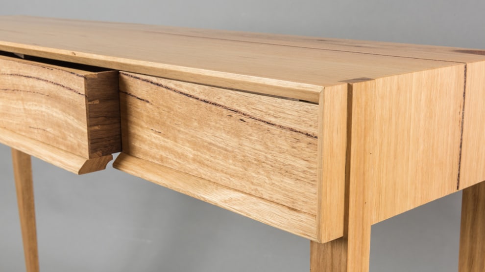 Hall table by Shane Rossetto, photo by Ashley Mackevicius.