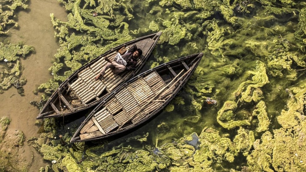 A finalist in the Travel category &ndash; a boatman in India (Credit: Debashis Mukherjee)