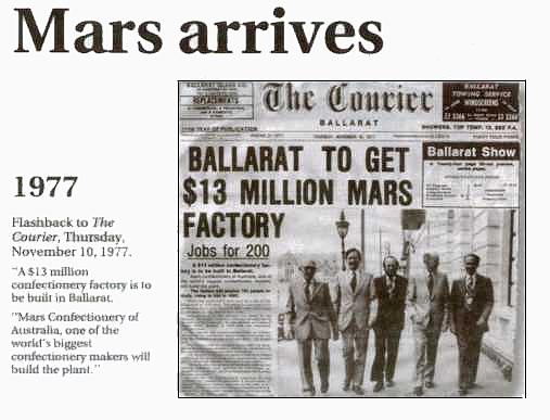 News of Mars arrival back in 1977.