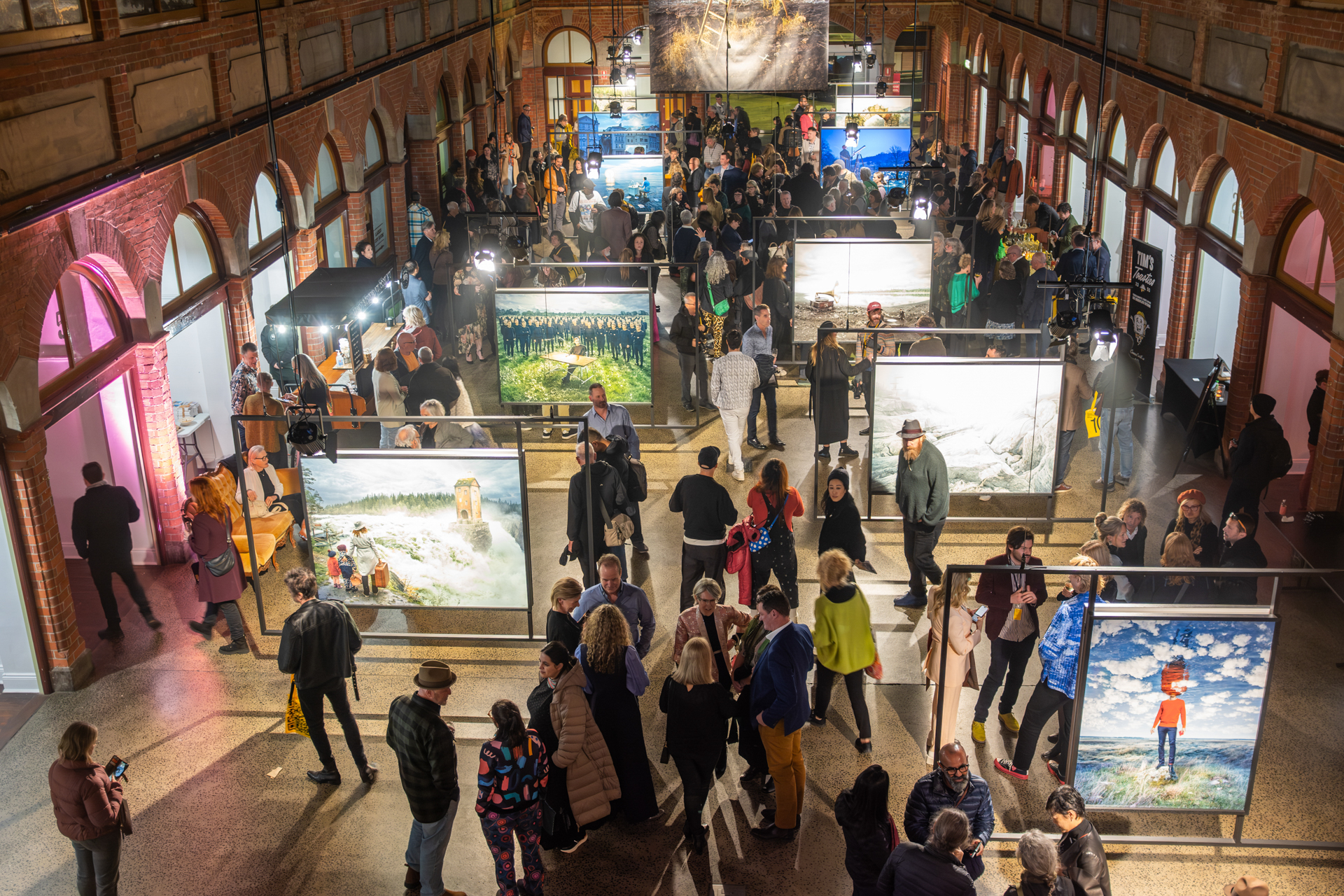 Erik Johansson’s exhibition featuring floating walls at Ballarat International Foto Biennale. Photo: © Tim Levy
