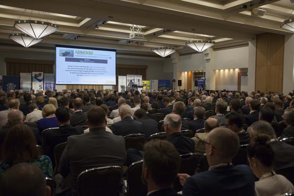 CASG DepSec Kim Gillis speaks to the packed house on Wednesday.
Credit: ADM Leigh Atkinson