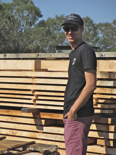 For their exhibition pieces, makers were invited to select wood salvaged from the Royal Botanic Gardens Sydney. Photo: Ginny Sadubin