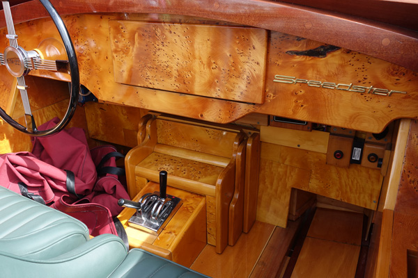 Lush birdseye Huon pine dashboard.