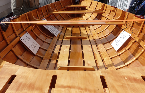 Interior of King Billy pine boat.