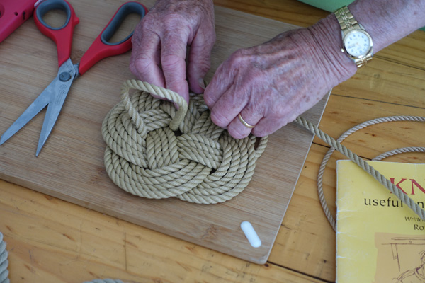 Ornamental rope work was another of the traditional skills demonstrated.
