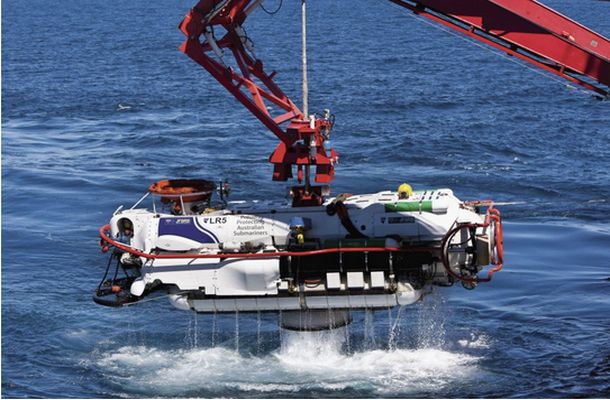 Australia has had the free swimming submersible LR-5 in country since 2009, with a five year rolling contract operated by James Fisher Divex. Credit: Defence