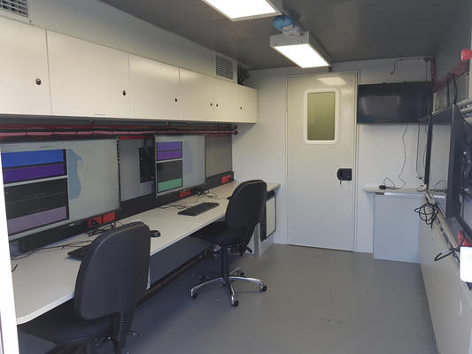 The interior of the PETRA module, which is fully transportable, has multiple configurations. Credit: Daronmont Technologies