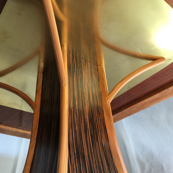 Showing the flowing organic lines of the base of Gavin Harrington's Unity Table.