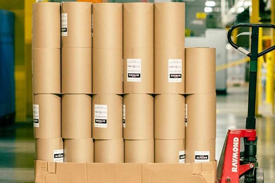 Plastic air pillows replaced with paper filler