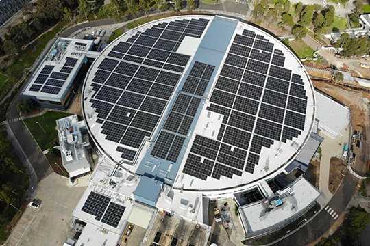 ANSTO's huge solar installation.