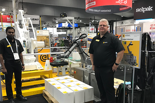 L-R: Australis Engineering&rsquo;s Manoj Liyanage, mechatronics engineer with Peter Gustafson, managing director