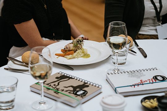 Notebooks at the event were gifted by sponsor Ball & Doggett