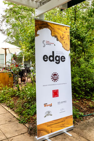 Exhibition banner at Sturt Gallery, Mittagong, NSW. Photo: Julijana Griffiths