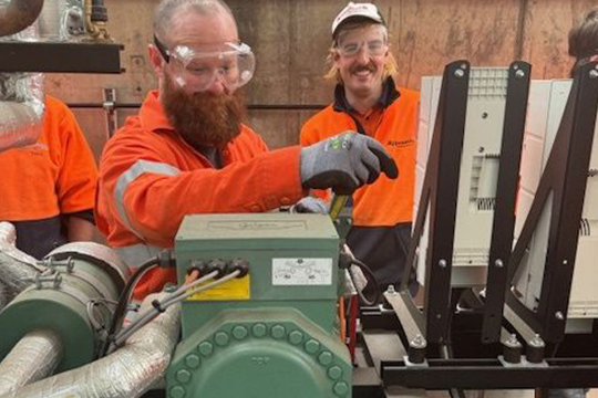 Technicians at the last CO2 technology training session.