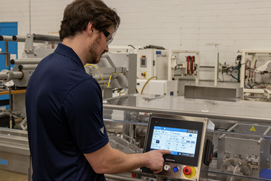 BW Flexible Systems' upgraded Hayssen R300 with OpView HMI includes several features that make it operator-friendly.