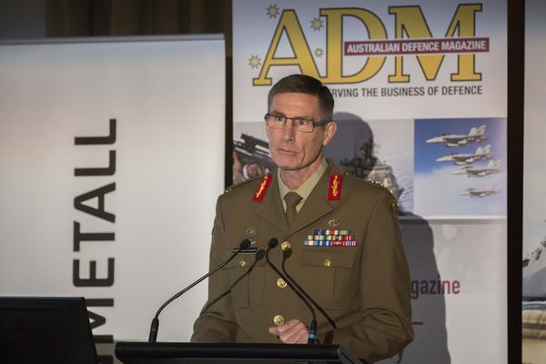 Chief of Army really did turn up in a Hawkei - he thinks it's "pretty cool" - and Chief of Air Force wanted to grab a lift home with him. Credit: ADM Leigh Atkinson