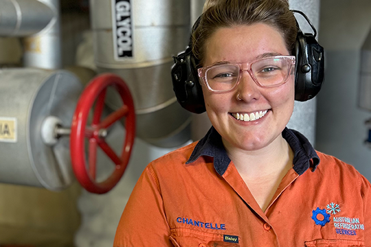Australian Refrigeration Services technician, Chantelle Mares.