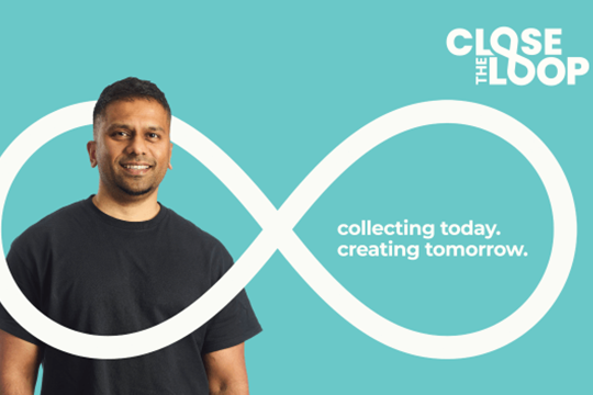 Kesh Nair, the face of the Close the Loop rebrand campaign, is the newly appointed CEO of Close the Loop Australia.