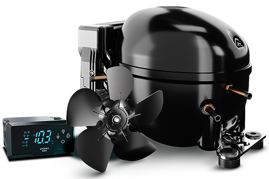 Controller fan and inverter compressor.