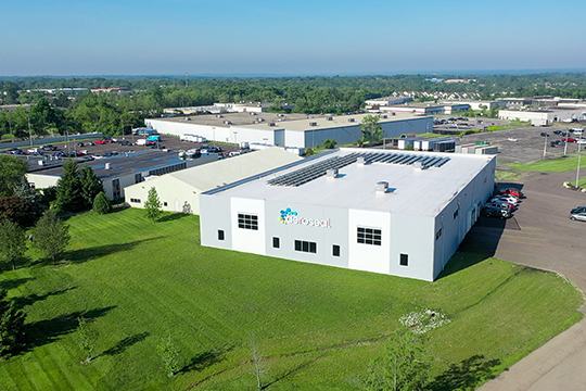Aerial view of Aeroseal corporate headquarters.