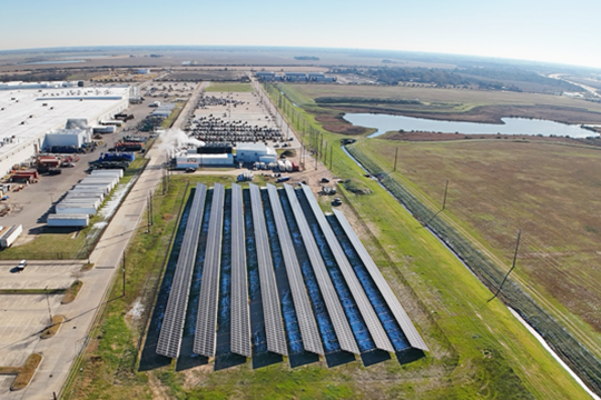 The solar installation at the Daikin Texas Technology Park (DTTP).