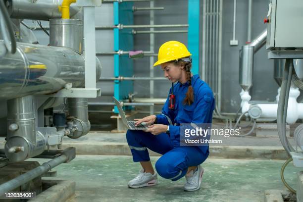 Female technician on the job