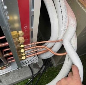 Flame free press fittings in action.