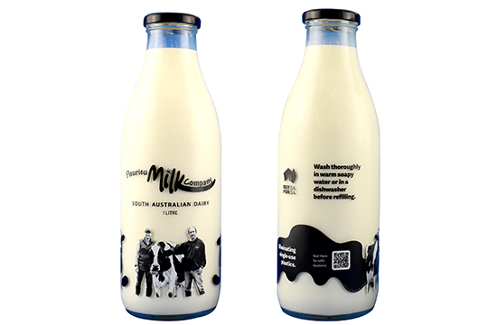 PIDA 2024 finalist Beverage Packaging Design &ndash; Fleurieu Milk Company - Refillable Glass Bottle: Cutler Brands