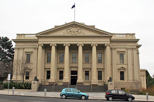 Geelong Town Hall. Geelong was home to Australia's first ice works.