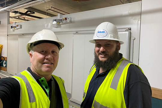 Glen Stubberfield (BITZER) & Antonis Condoleon (Shelair) on site.