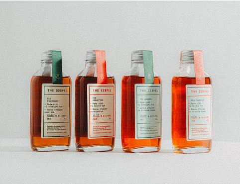 Shayne Tilley from 99designs says packaging trends aren't just about looks, but also about feel. Gospel Whiskey's vintage bottle and label textures to give the feel of prohibition-era moonshine are an example of that.