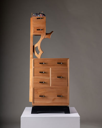 Hari Baki Japanese Sewing Cabinet, Clive Leyland, kauri, cedar, rewarewa and ebony