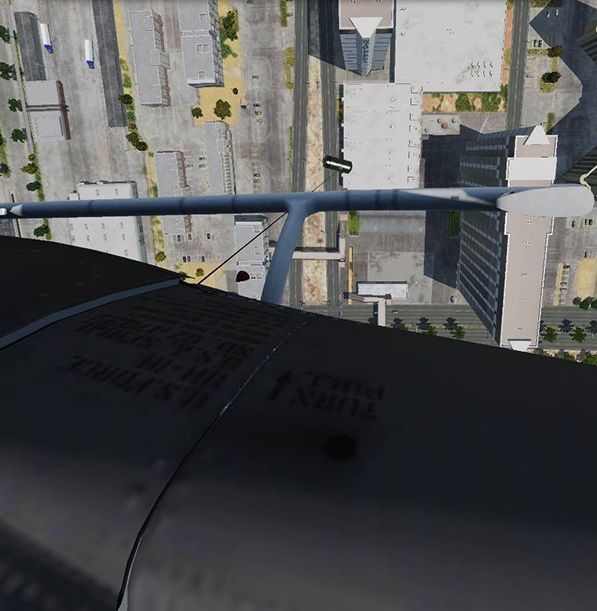 A slung load can be seen by the pilot, allowing vertical reference training. Credit: Ryan Aerospace