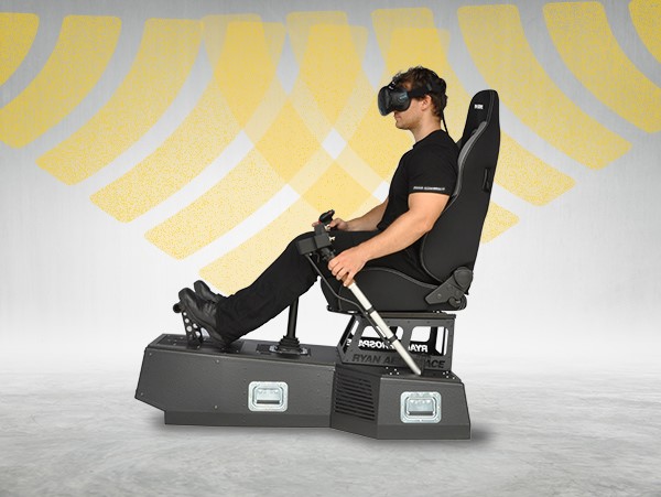 The Helimod Mk III is the latest version of the VR helicopter simulator. Credit: Ryan Aerospace