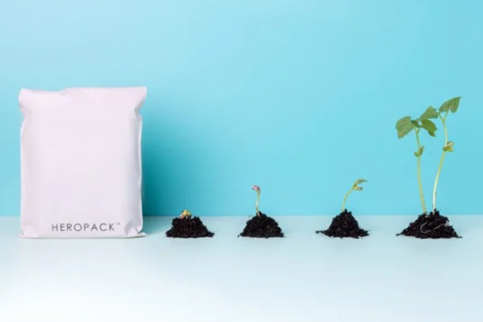 Hero packaging&rsquo;s biodegradable packaging mailers can disintegrate in home compost within four months.