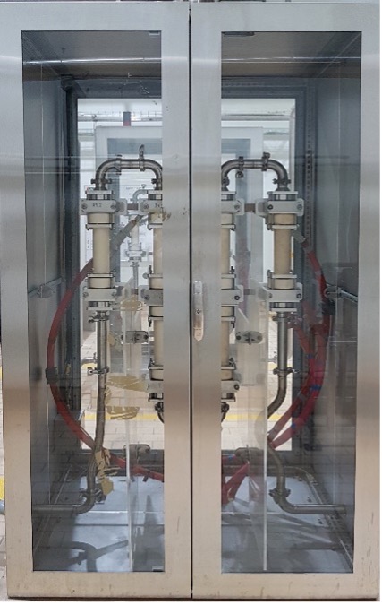 The HRS ohmic pasteurisation system heats juice to 105&deg;C within one second.