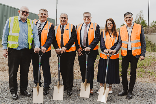 IAPMO sod turning event held last month for the new lab.