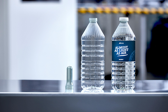 KHS and Husky have set an impressive new benchmark by engineering what they are calling &ldquo;one of the world&rsquo;s lightest PET bottles for still beverages to date&rdquo;.